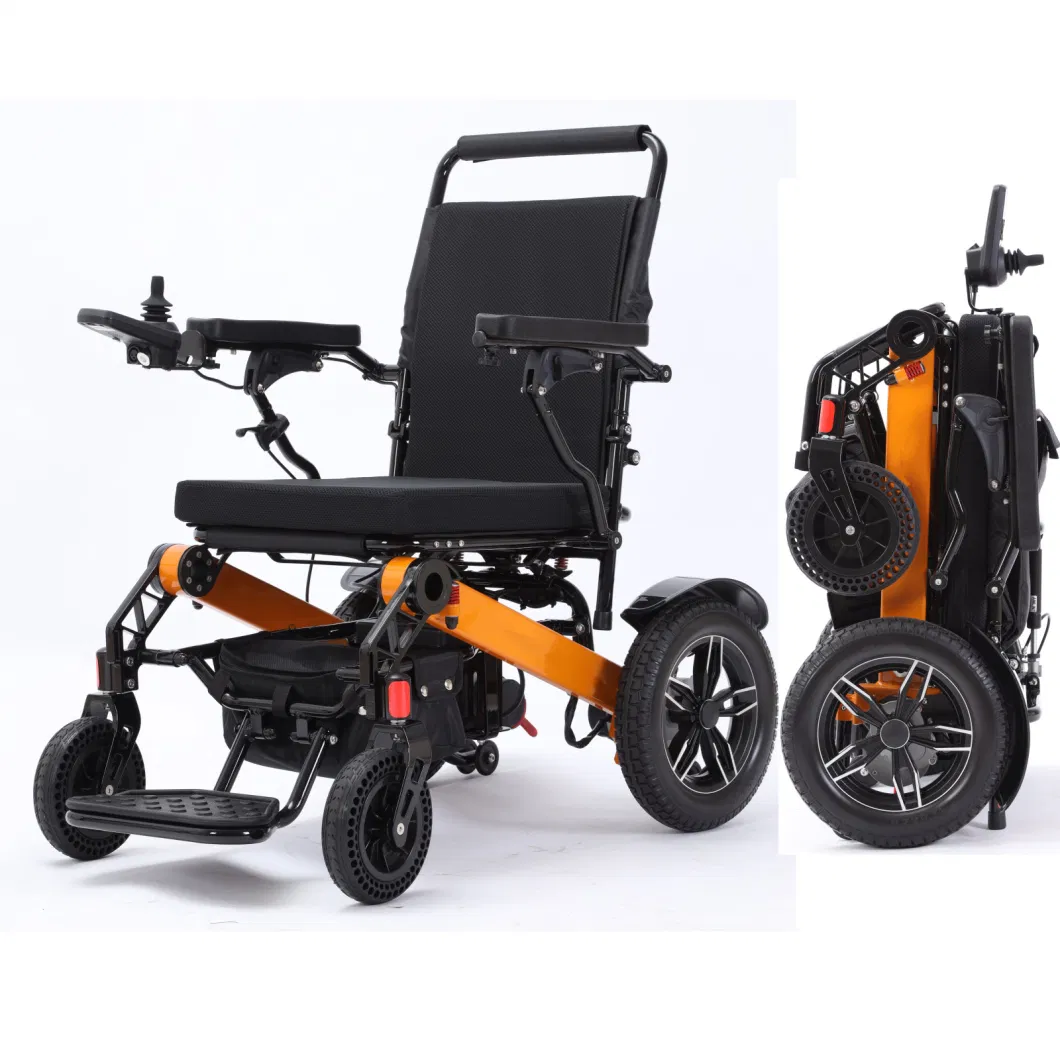 2022 Multifunction Aluminum Recline Portable Folding Electric Wheelchair with LCD Joystick