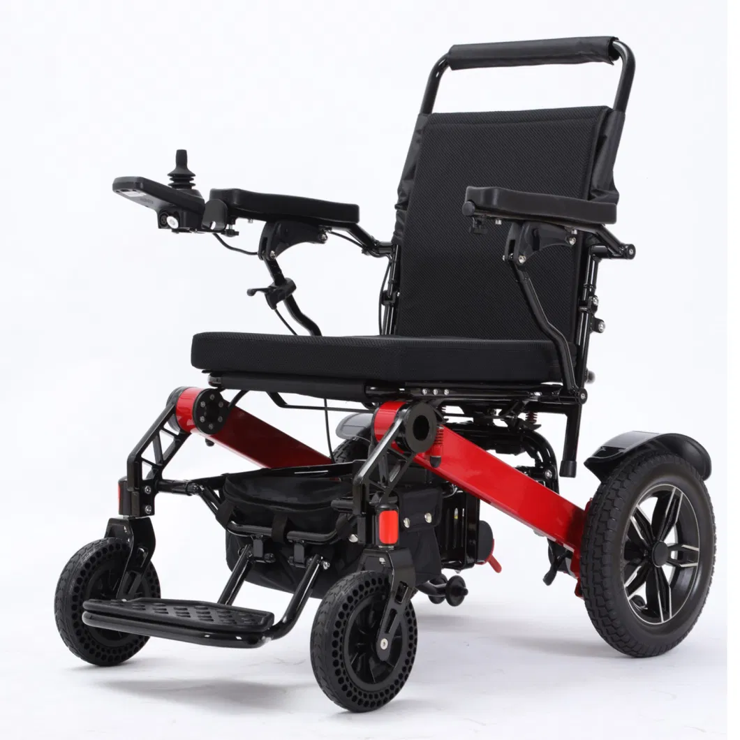 2022 Multifunction Aluminum Recline Portable Folding Electric Wheelchair with LCD Joystick