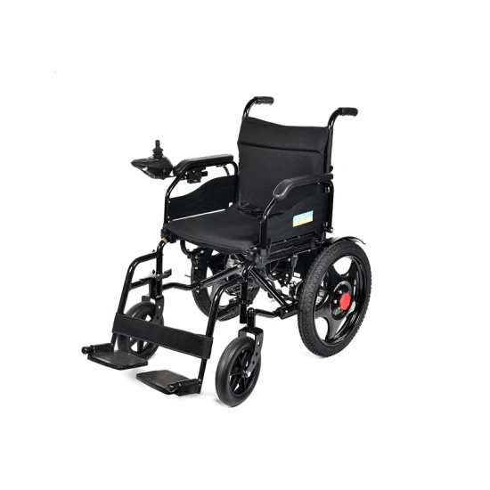 Topmedi équipement médical de réadaptation mobilité en aluminium fauteuil roulant électrique motorisé pliant