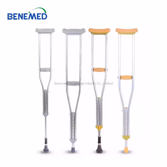 Béquilles de marche médicales réglables en hauteur pour les patients
