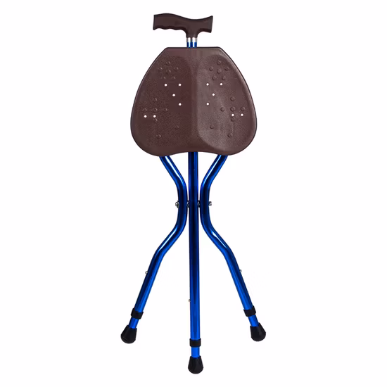 Canne de marche pliable en aluminium, béquille handicapée