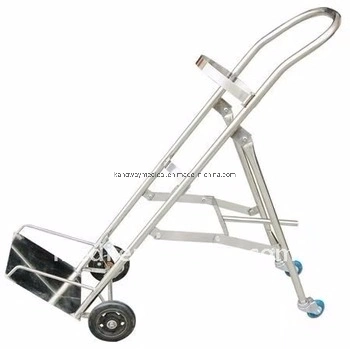 Chariot de réservoir de cylindre d'oxygène en acier inoxydable 20L 40L pour meubles d'hôpital de cylindre de gaz